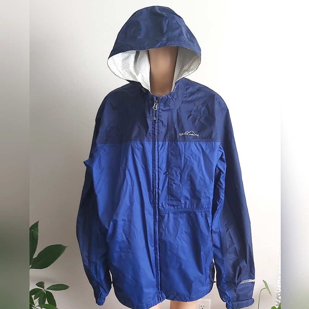 Eddie Bauer Blue Raincoat
